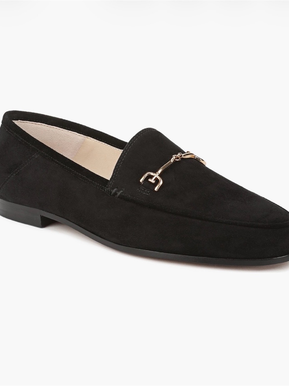 Sam Edelman Black Suede Loafer Leather Velvet Cushioned Leather Insole Size 9